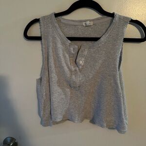 Aerie Gray Ribbed Tank Top